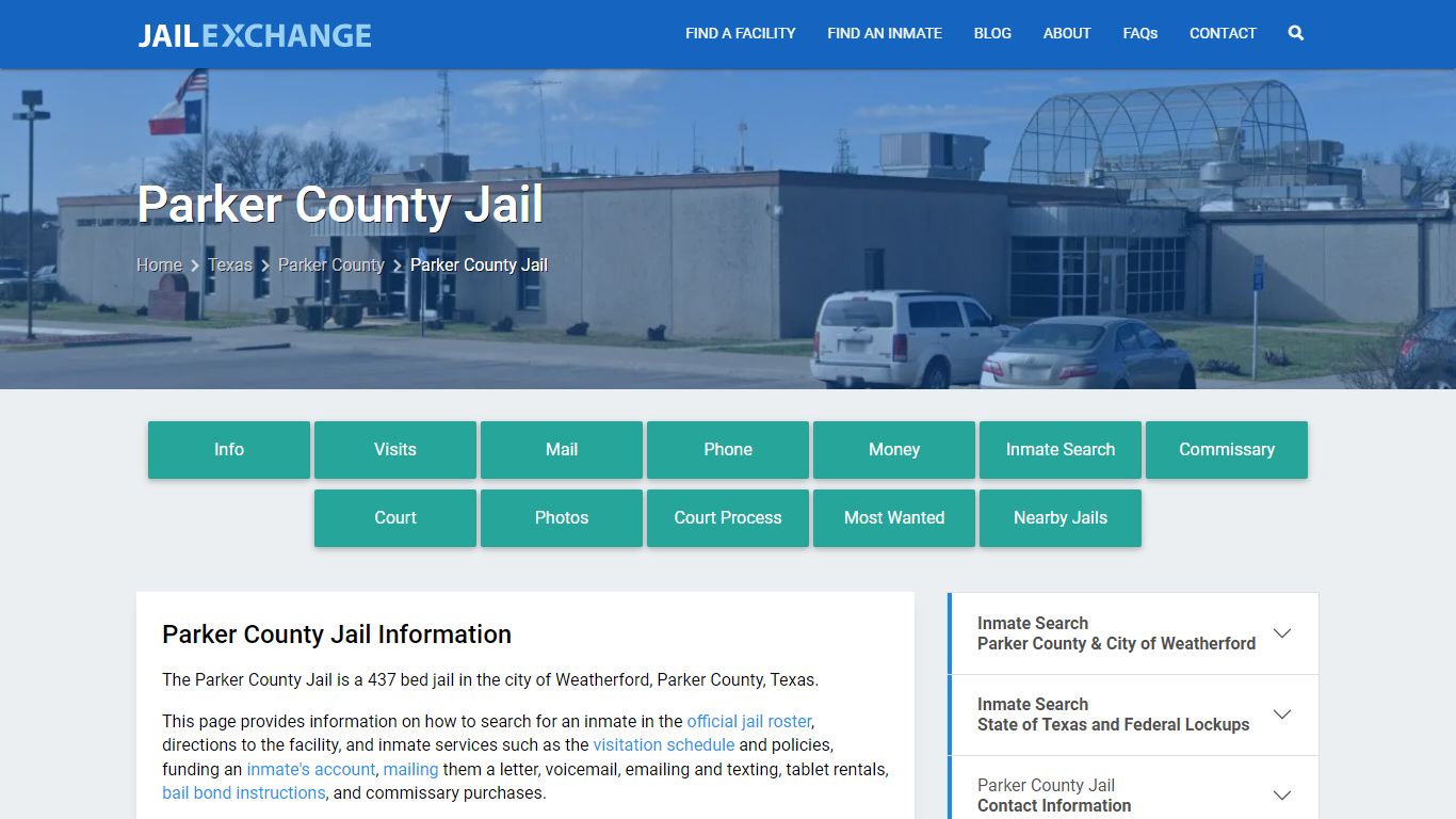 Parker County Jail, TX Inmate Search, Information